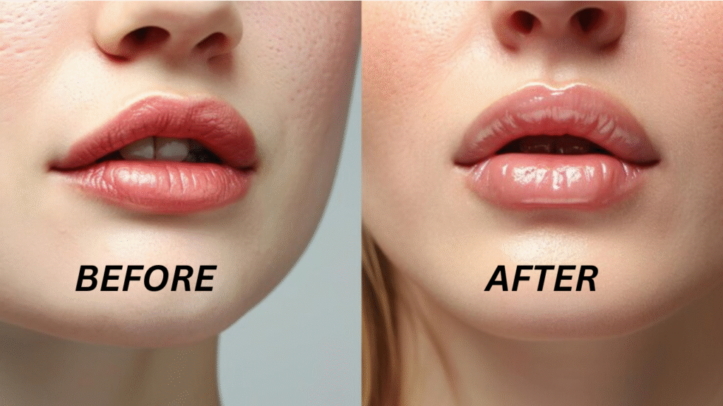 lip filler Before and After