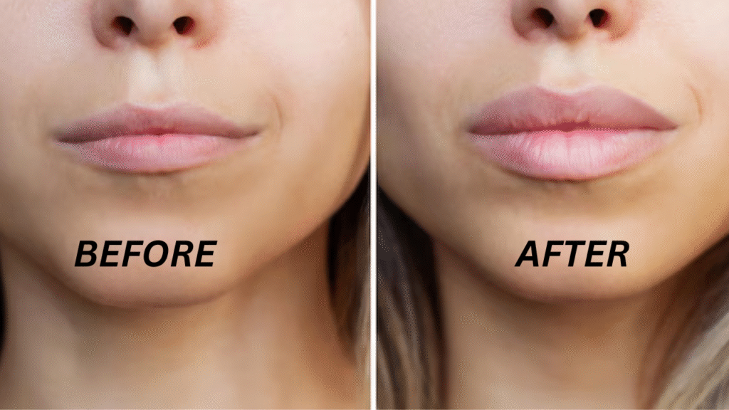 lip filler before and after